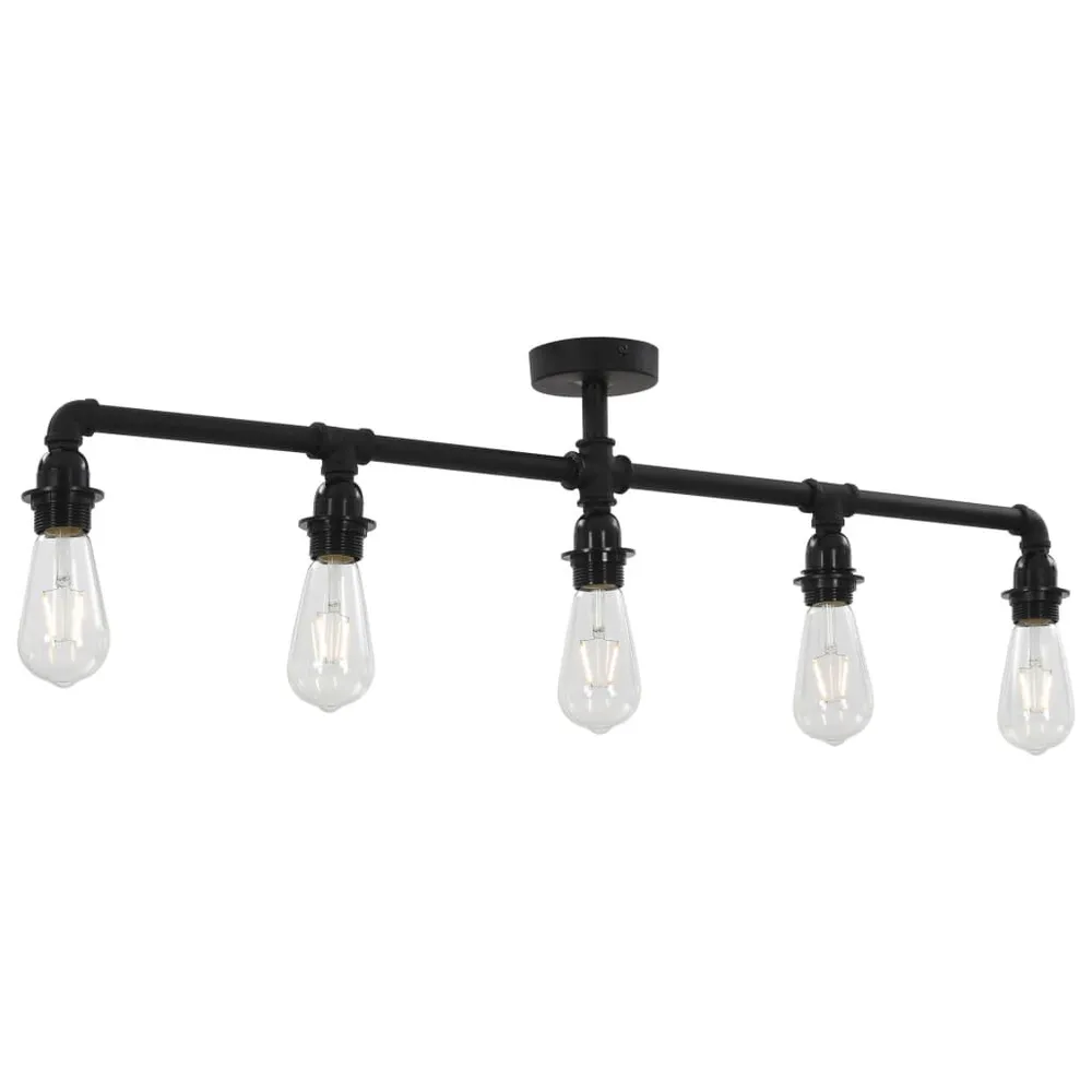 Plafonnier Noir 5 ampoules E27 avec Garantie 2 Ans