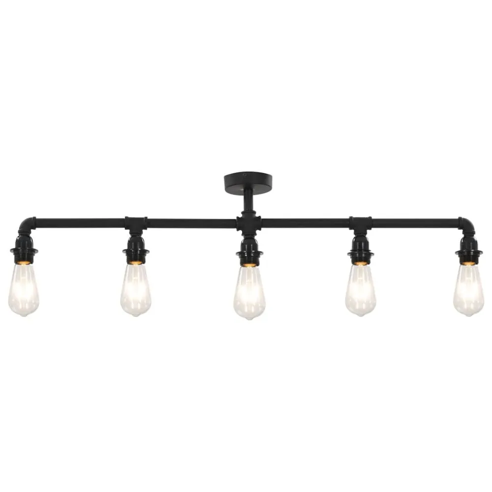Plafonnier Noir 5 ampoules E27 avec Garantie 2 Ans