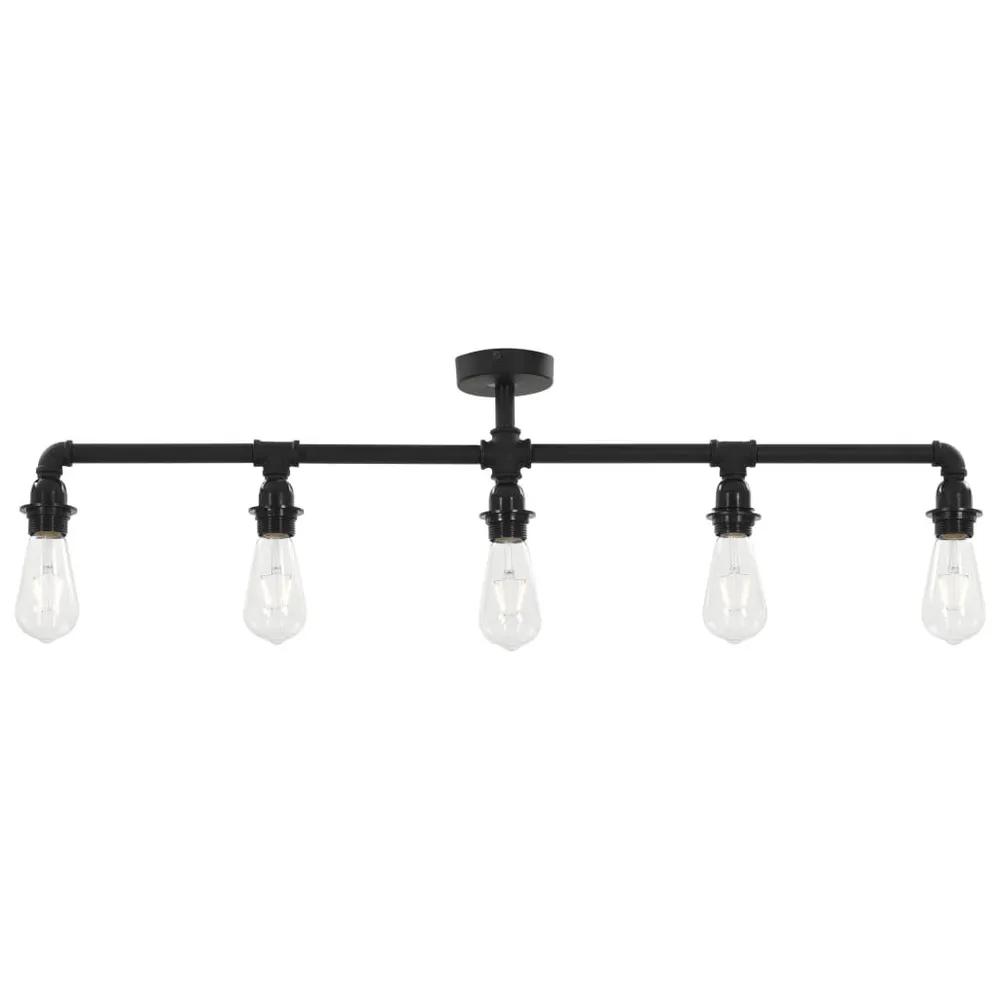 Plafonnier Noir 5 ampoules E27 avec Garantie 2 Ans