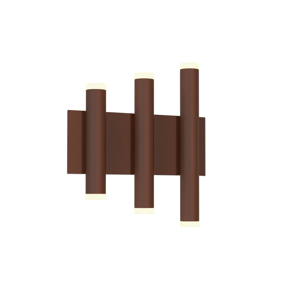 Applique à bras Applique murale LED Cala, corten, aluminium, 6 sorties de lumière