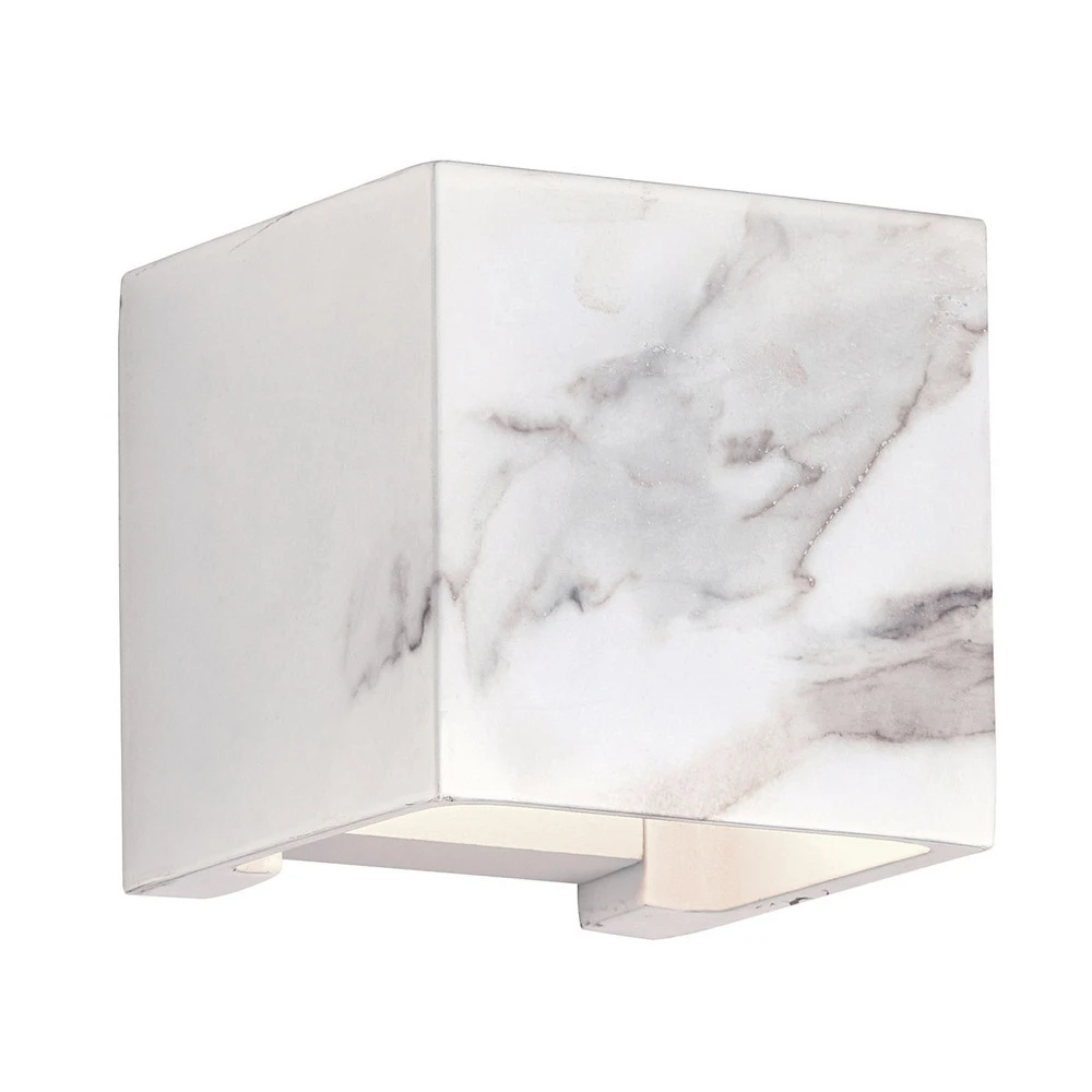 Applique d'extérieur Davos réglable marbre blanc avec fixation invisible