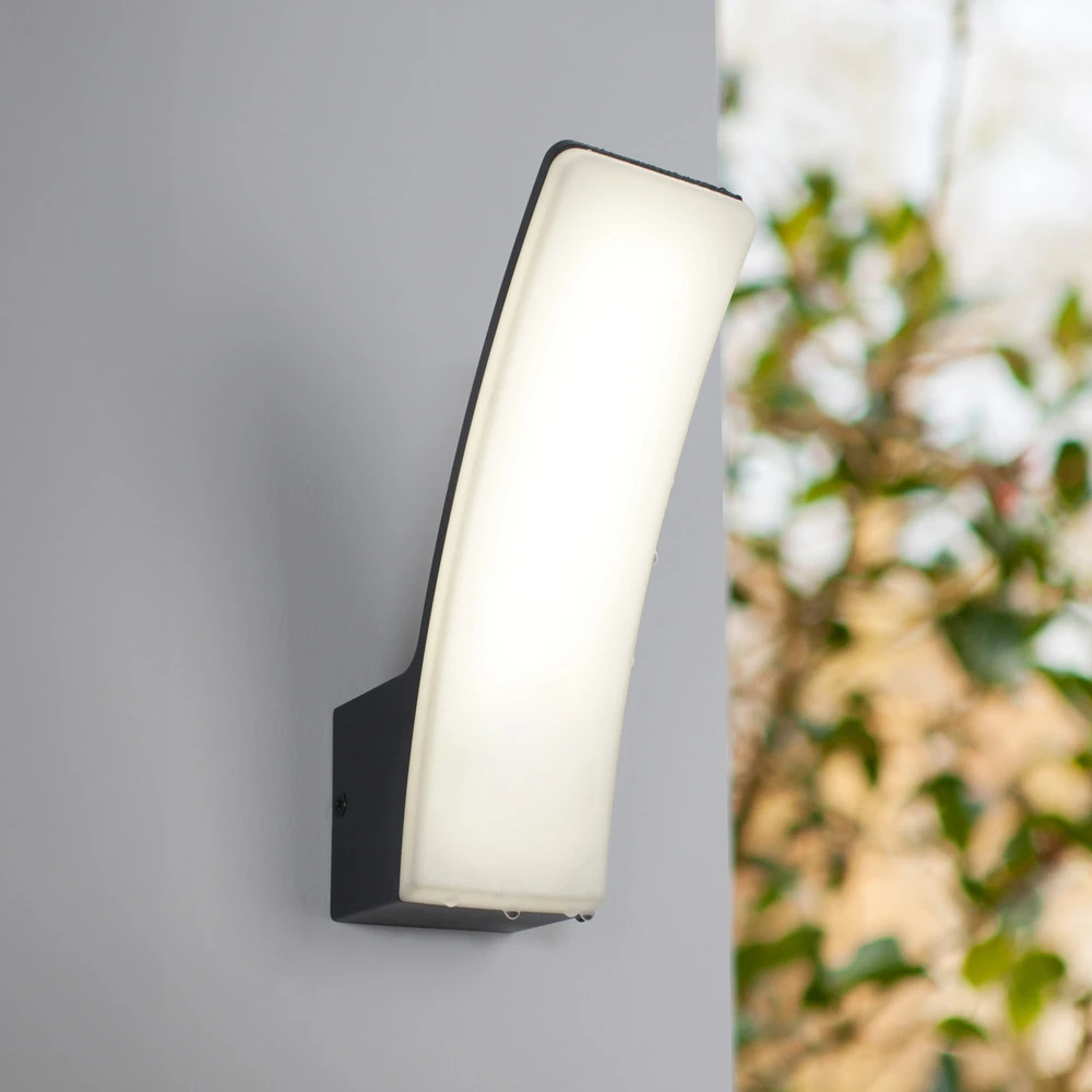 Applique d'extérieur LED Kairo, anthracite, plastique en laiton brossé
