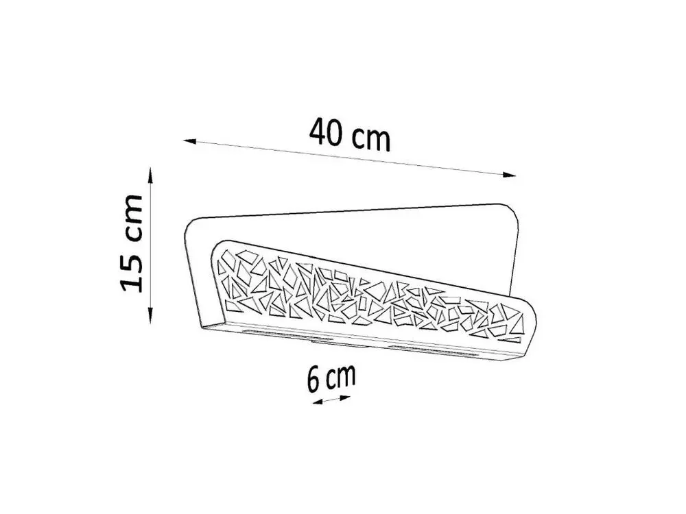 Applique encastrable Applique moderne en Acier, VINYLE - 2 sources lumineuses - L.40 x H.15 cm - blanc