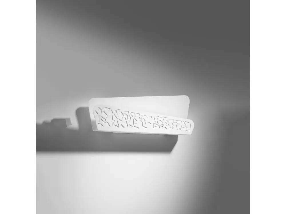 Applique encastrable Applique moderne en Acier, VINYLE - 2 sources lumineuses - L.40 x H.15 cm - blanc