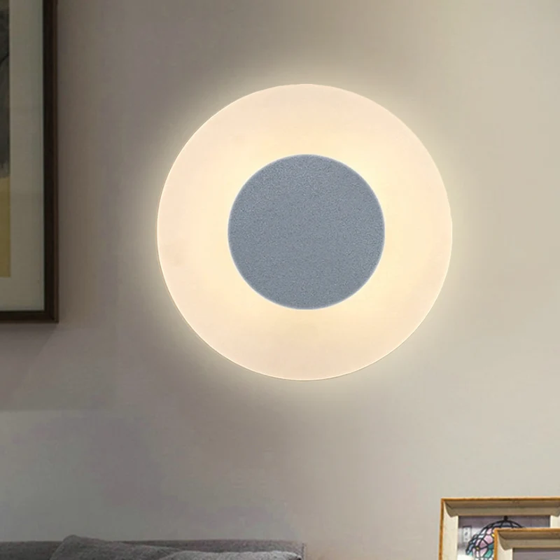 Applique encastrable Applique murale LED minimaliste ultra fine en acrylique, lumière chaude/blanche/naturelle