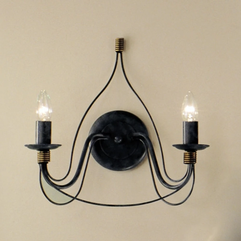 Applique FILO à 2 ampoules, bleu noir pour miroir de salle de bain