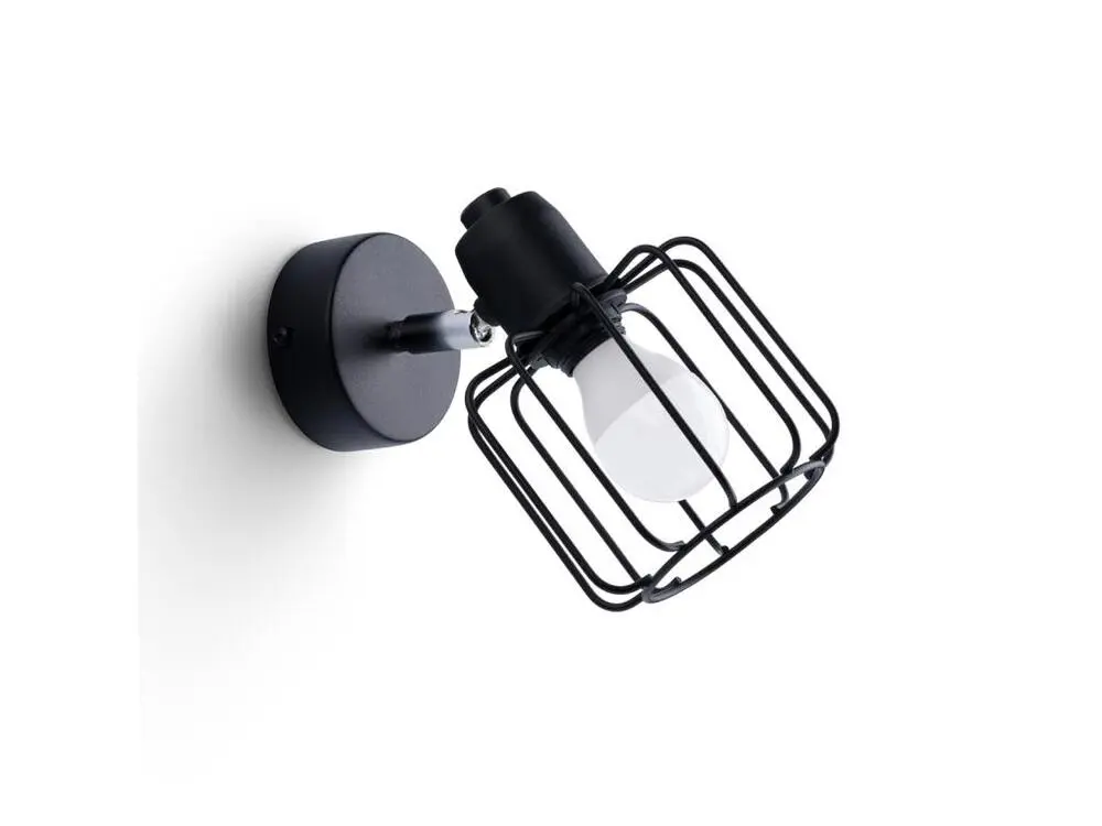 Applique à LED intégrée Applique contemporain en acier - 1 sources lumineuses - L.14 x H.18 cm - noir