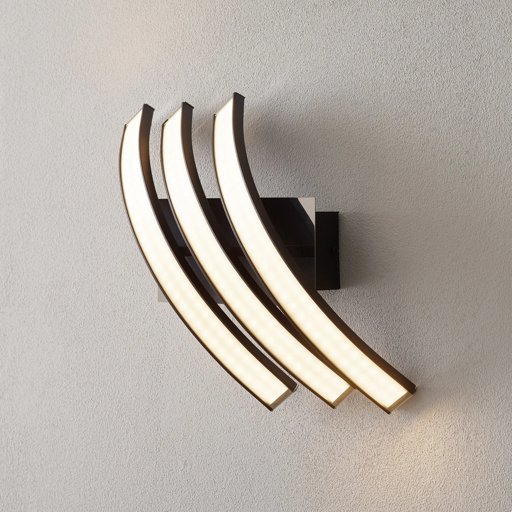Applique à LED intégrée Applique LED Largo à 3 lampes noire