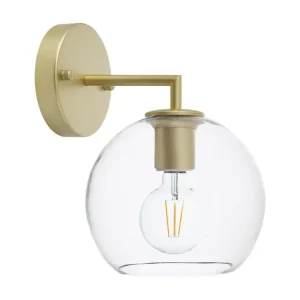 Applique à LED intégrée Lampe Murale Métal et Verre Bern Dorée