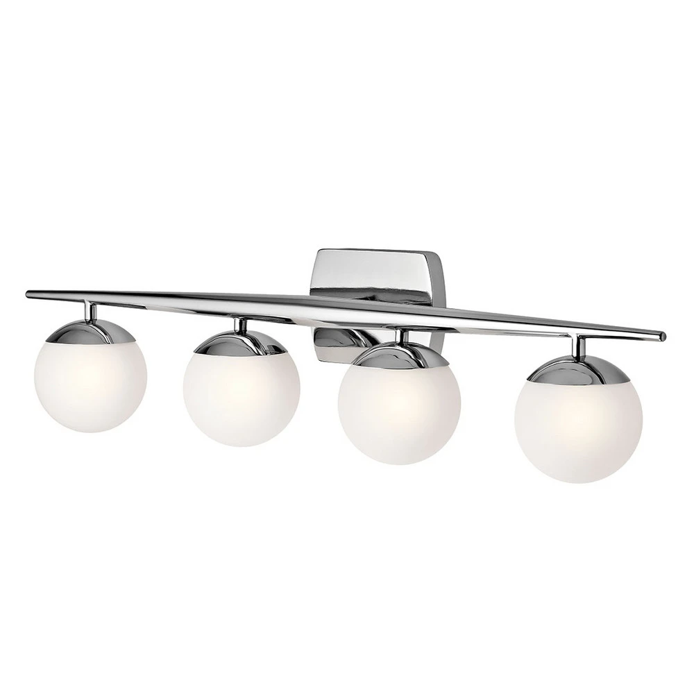Applique LED Jasper, abat-jour verre opale, IP44 pour salle de bain IP44