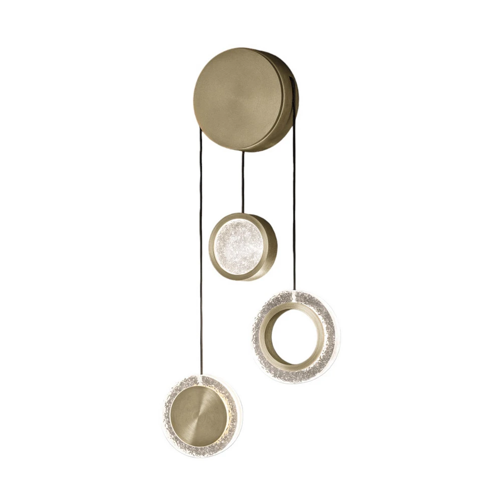 Applique LED Yo-Yo B, dorée Dimensions : 15 x 30 cm
