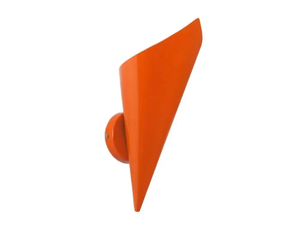 Applique métal acier orange 25 cm. - Montage Facile