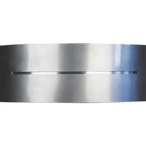 Applique métal aluminium 12,5cm. en verre opalin