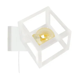 Applique métal blanc 30cm. - Montage Facile