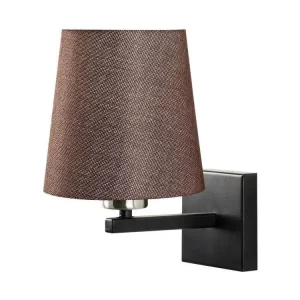 Applique Murale Interieur, Lampe Murale Industrielle Bois, Noir 18x24x30 Cm Style moderne