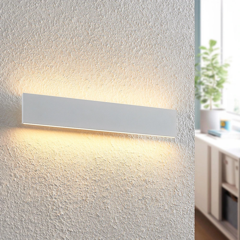 Applique murale LED Lindby Ignazia, 47 cm, blanc, métal Style moderne