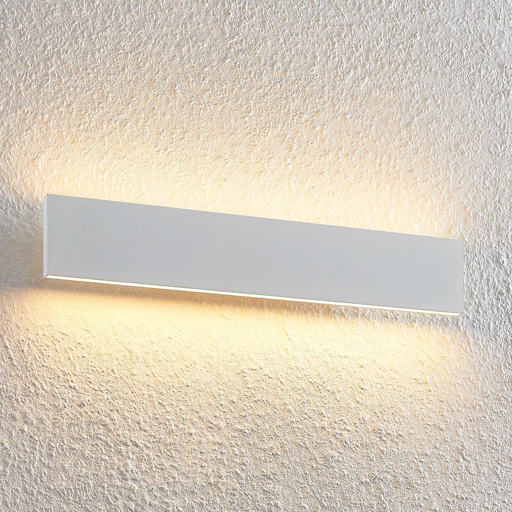 Applique murale LED Lindby Ignazia, 47 cm, blanc, métal Style moderne