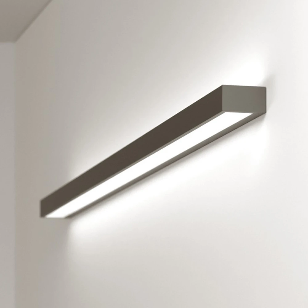 Applique murale LED Mera, largeur 120cm, noir, 4000K avec ampoule LED incluse