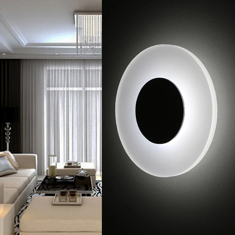 Applique murale LED minimaliste ultra fine en acrylique, lumière chaude/blanche/naturelle pour éclairage de lecture