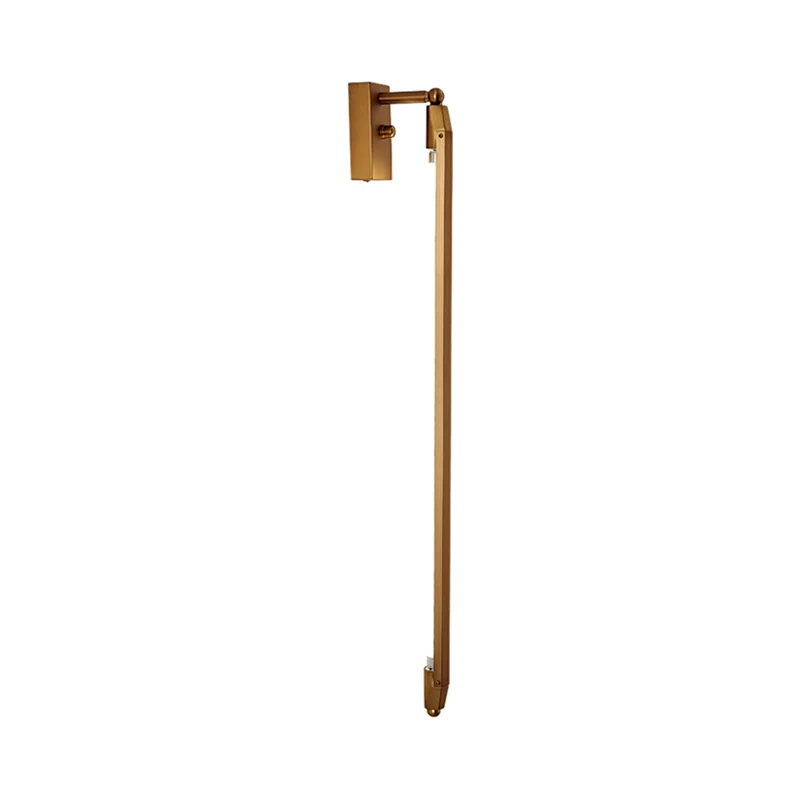 Applique murale linéaire en laiton/noir, récent et élégante, 1 lumière réglable en aluminium, éclairage pour salon