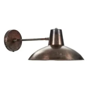 Applique murale en métal marron Desk House Doctor - 31cm en verre opalin