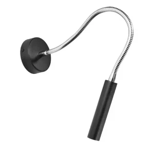 Applique orientable Applique contemporain en acier - 1 sources lumineuses - L.8 x H.52 cm - noir