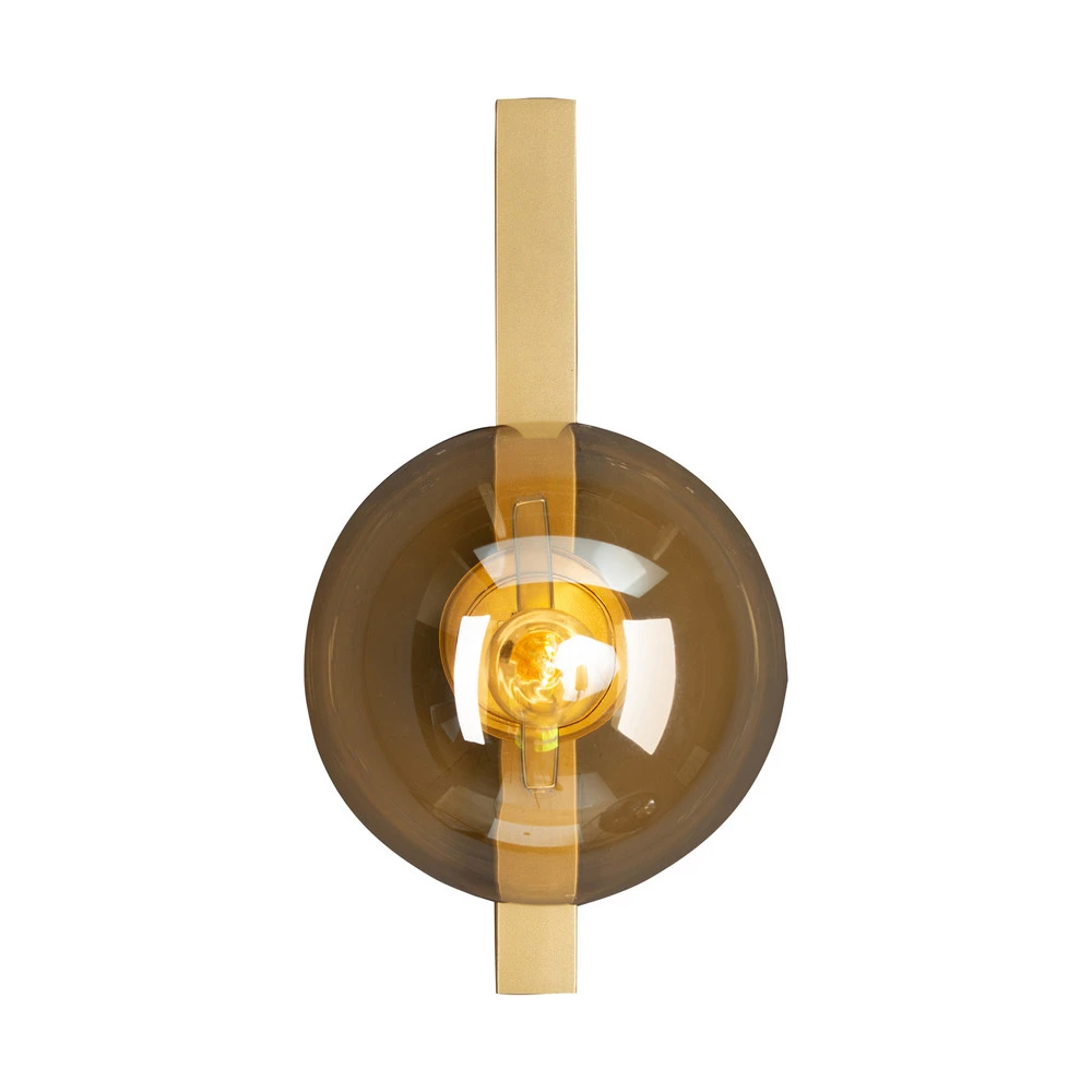 Applique Pluton à une lampe, dorée avec bras réglable