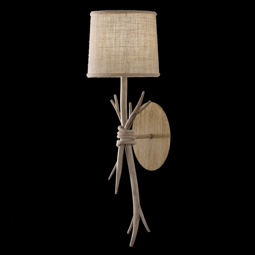 Applique Sabina à abat-jour en tissu pour miroir de salle de bain