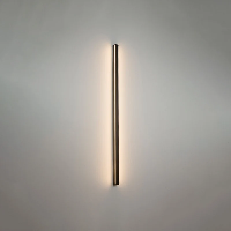 Applique à variateur Applique murale à encastrer linéaire Simplicity Applique murale à LED pour couloir en métal en noir