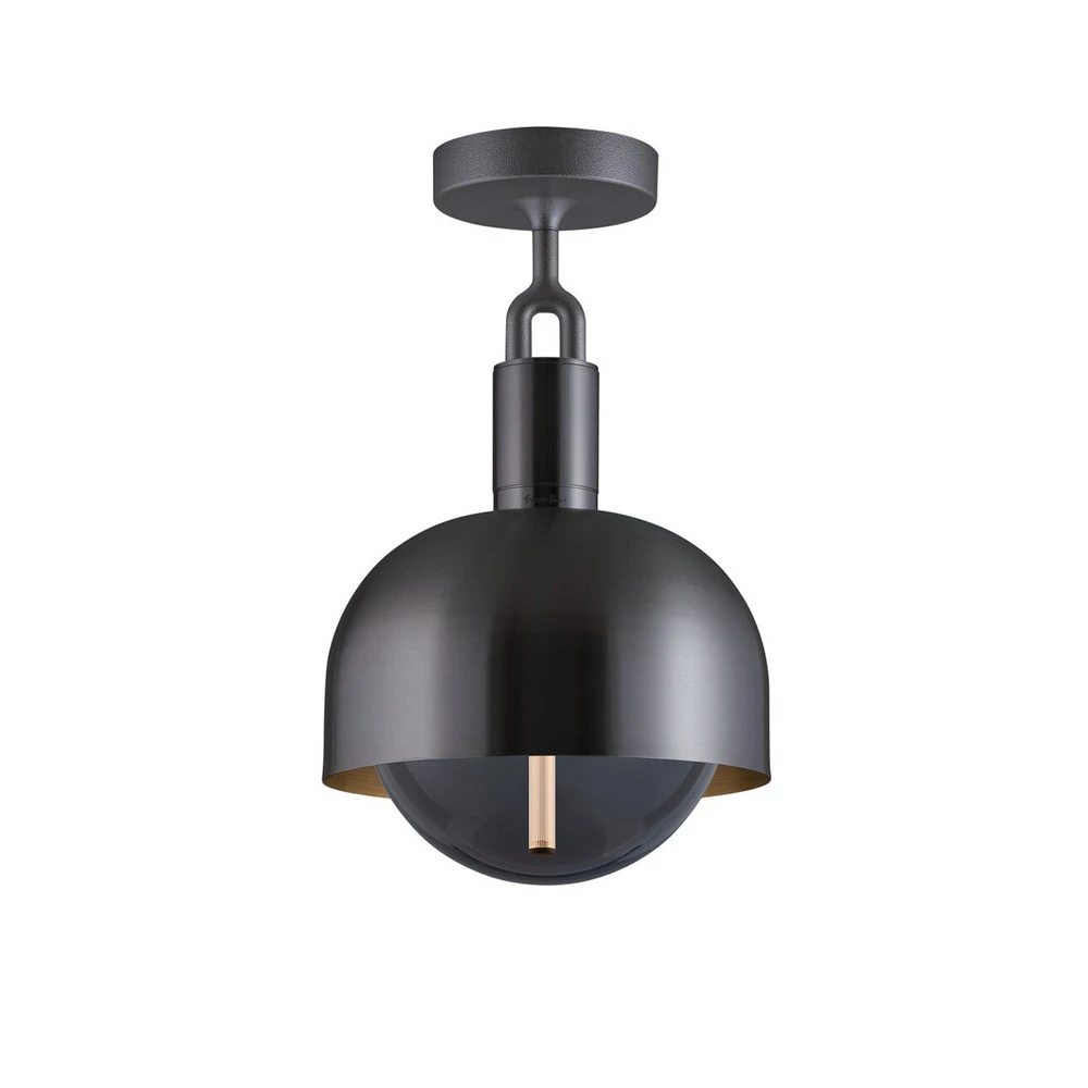 Buster + Punch Forked plafond Gunmetal/fumée Ø 25cm avec interrupteur intégré