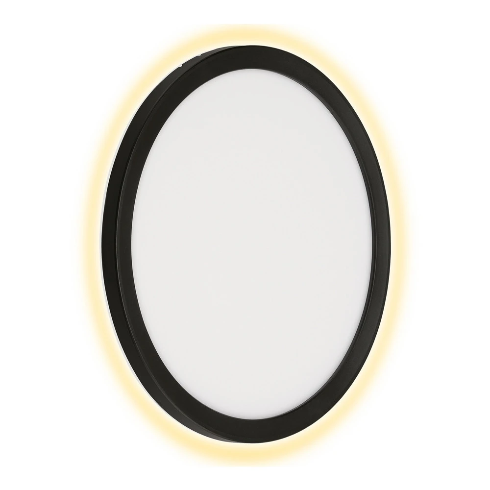 Certifié CE Applique d'extérieur LED Nizza, Ø 28cm, noir 4.000K
