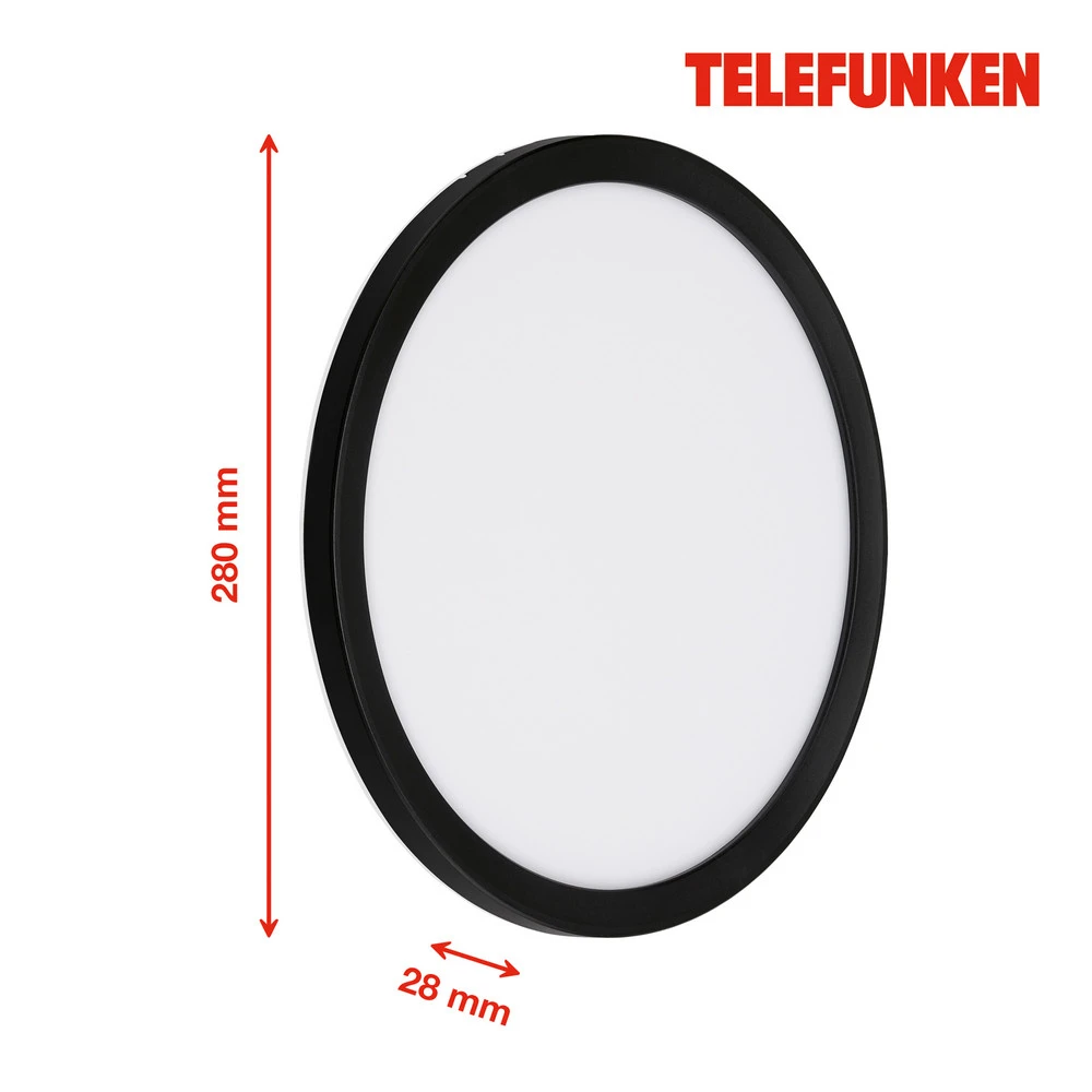 Certifié CE Applique d'extérieur LED Nizza, Ø 28cm, noir 4.000K