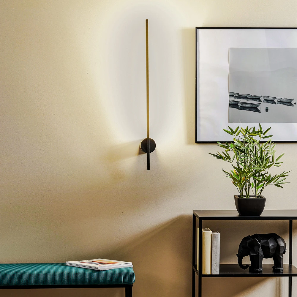 Certifié CE Applique LED Shanghai à 1 lampe 3 000 K noire