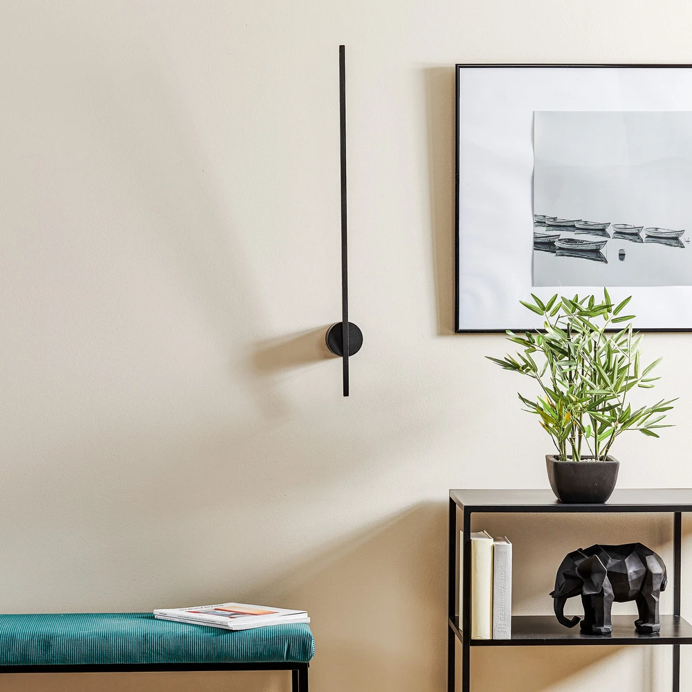 Certifié CE Applique LED Shanghai à 1 lampe 3 000 K noire