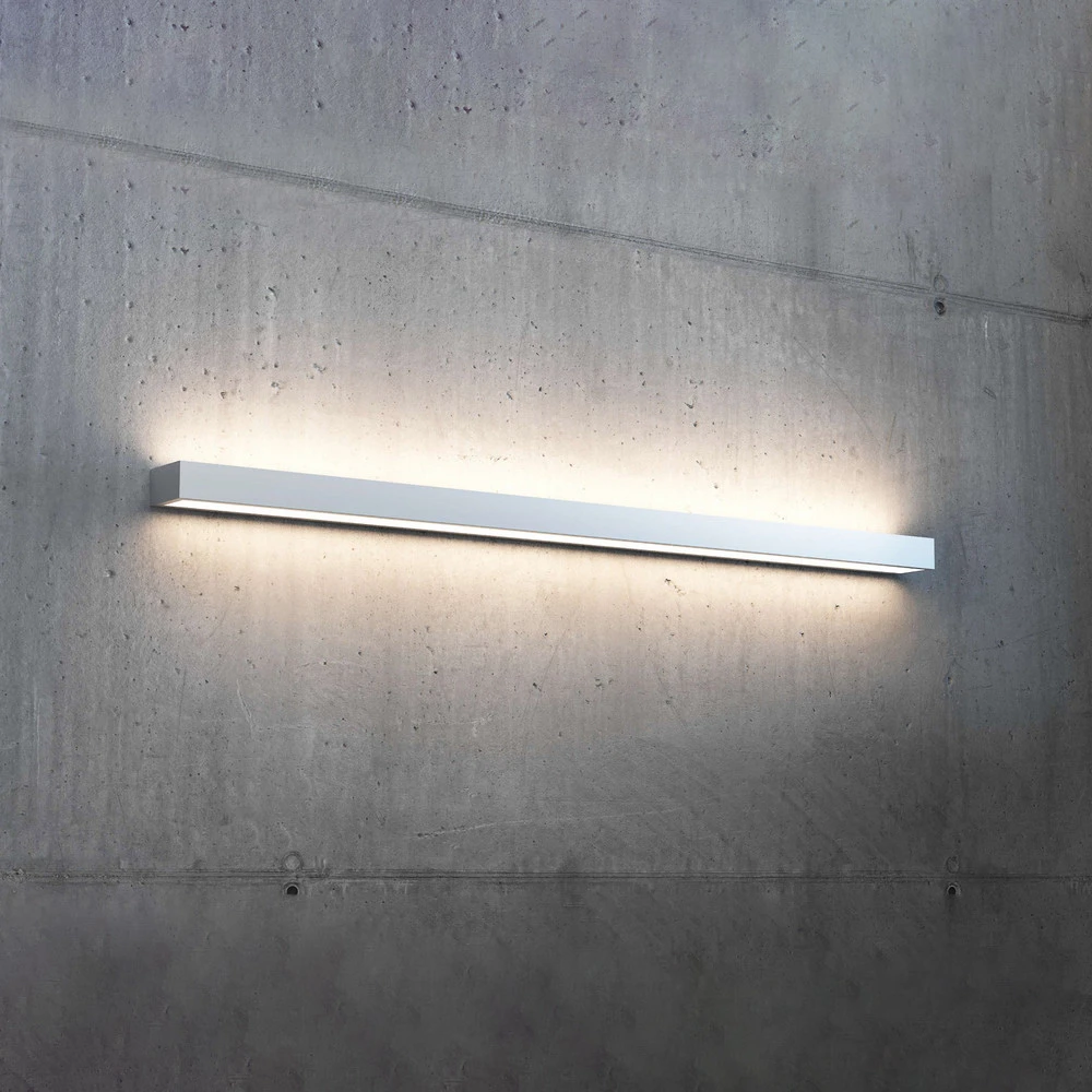 Certifié CE Applique murale LED Mera, largeur 120 cm, aluminium, 3.000K