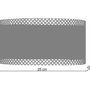Certifié CE CYLINDRE LACY - Applique demi cylindrique métal blanc d'ivoire