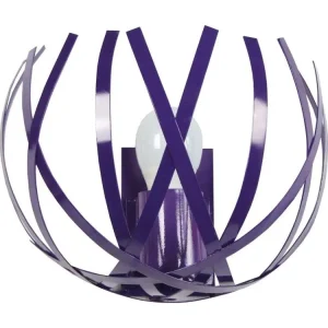 CRAB - Applique demi bol métal violet en laiton brossé