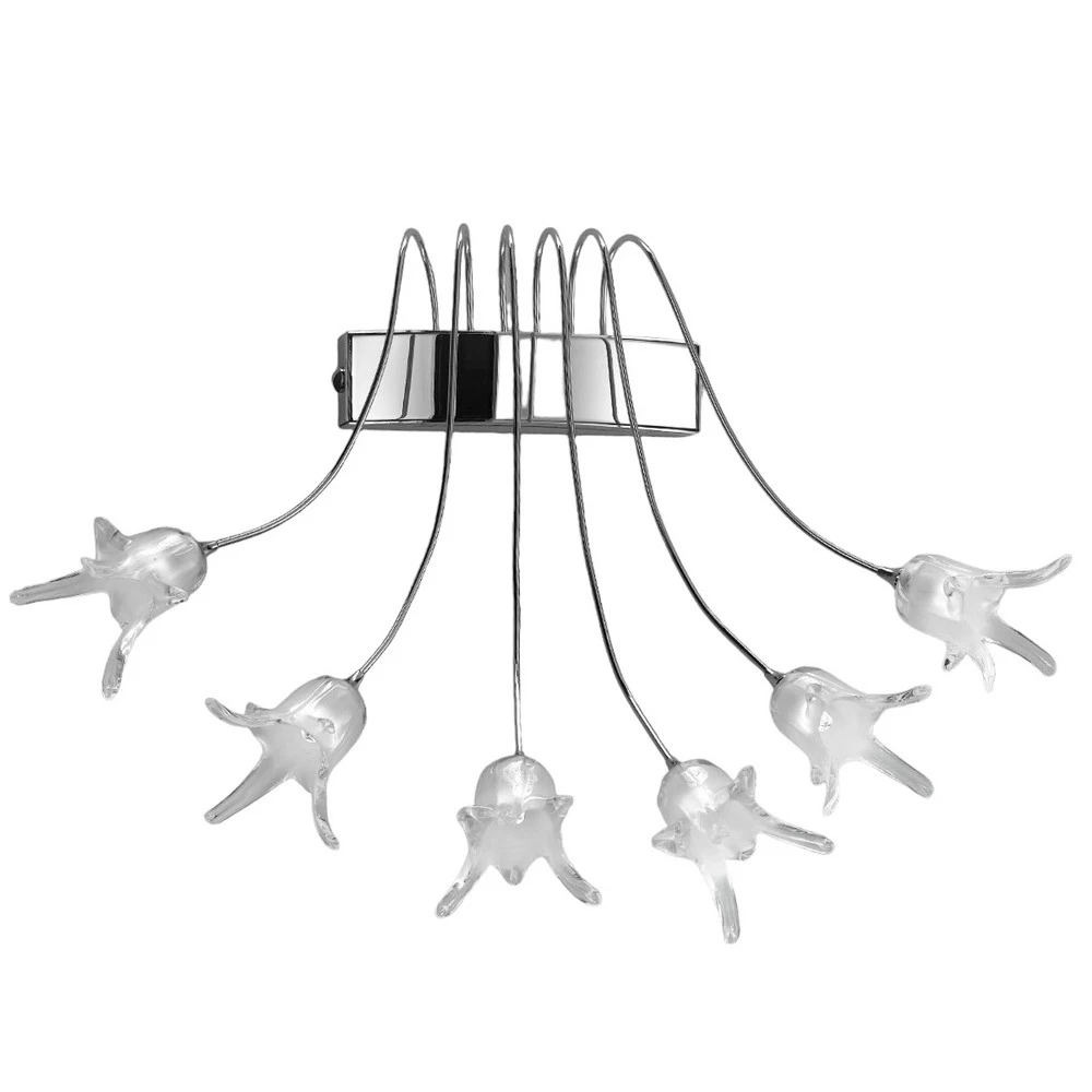 Design Contemporain Applique 7130 chromé à 6 lampes