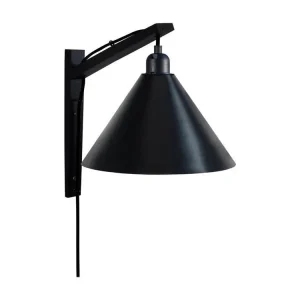 Design Contemporain Applique bois noir,métal 30cm.
