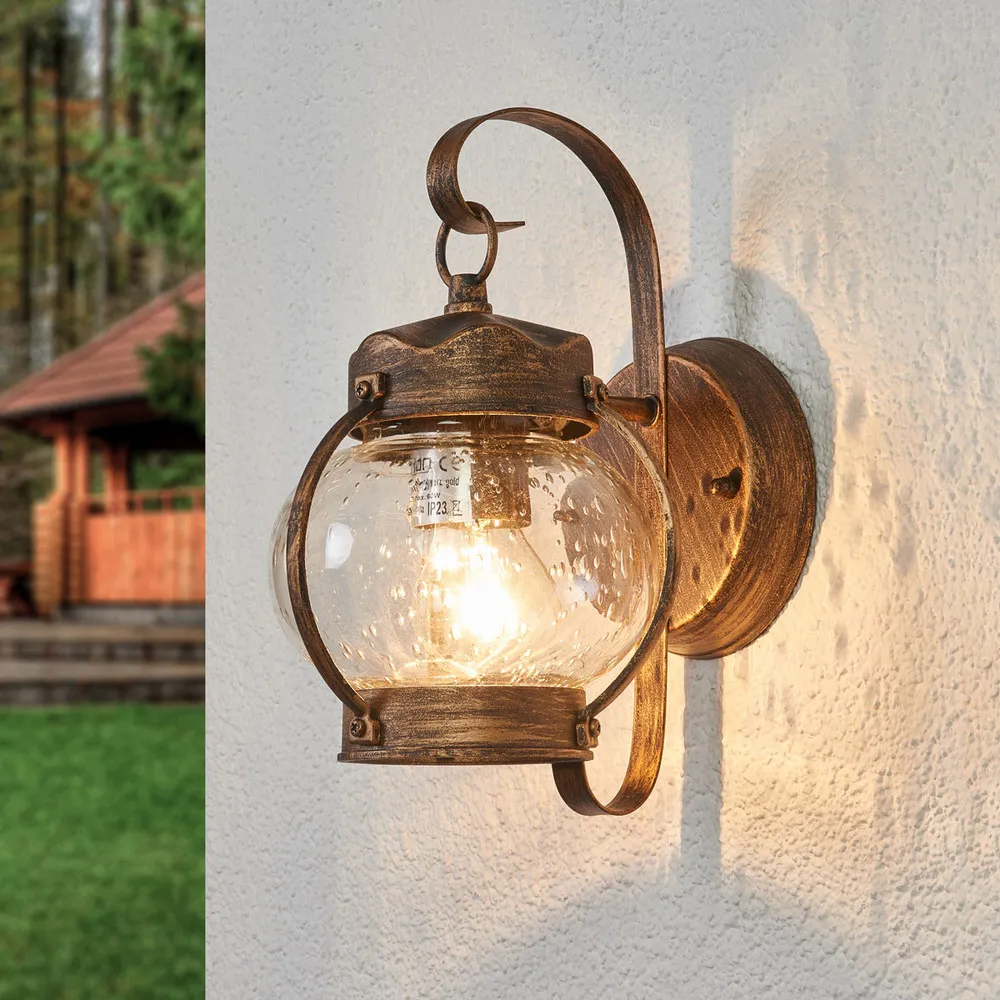 Design Contemporain Applique d'extérieur Margerite avec verre à bulle