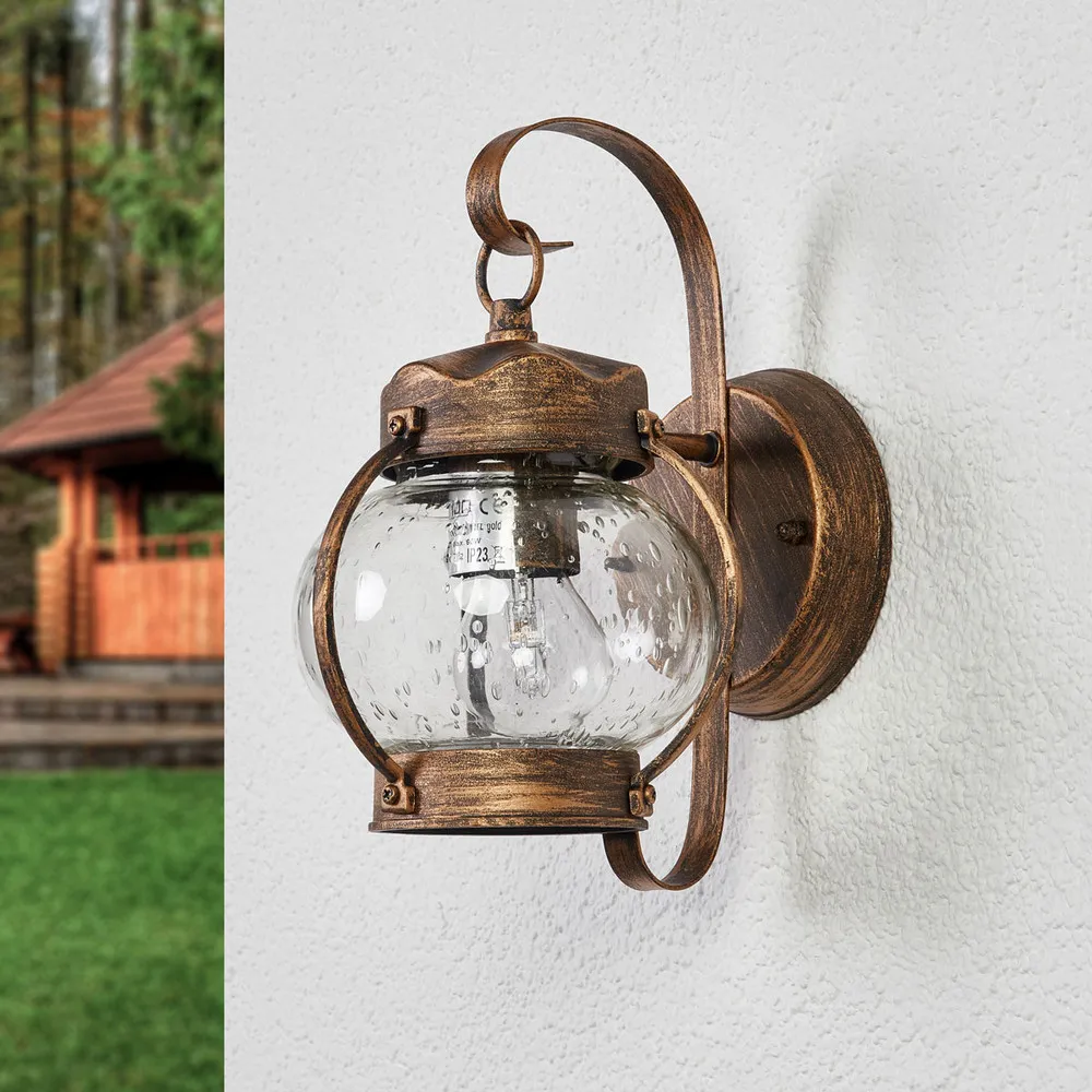 Design Contemporain Applique d'extérieur Margerite avec verre à bulle