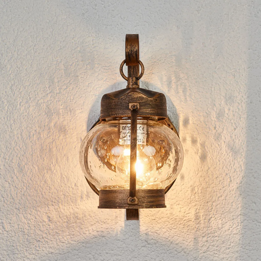 Design Contemporain Applique d'extérieur Margerite avec verre à bulle