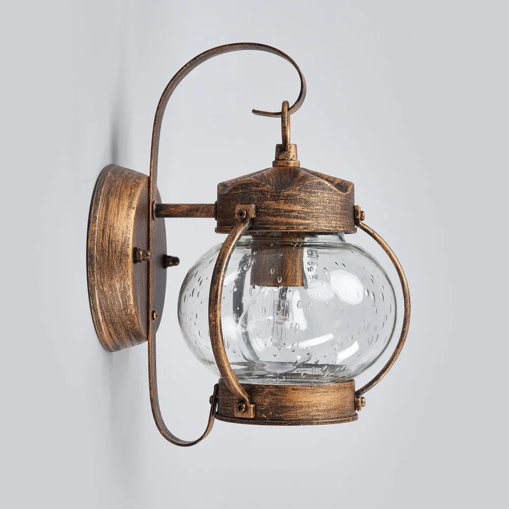 Design Contemporain Applique d'extérieur Margerite avec verre à bulle