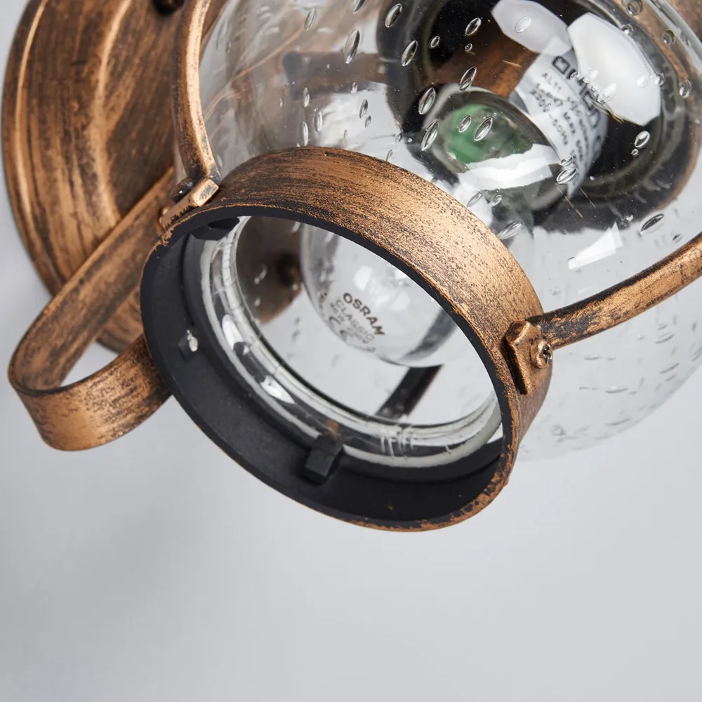 Design Contemporain Applique d'extérieur Margerite avec verre à bulle