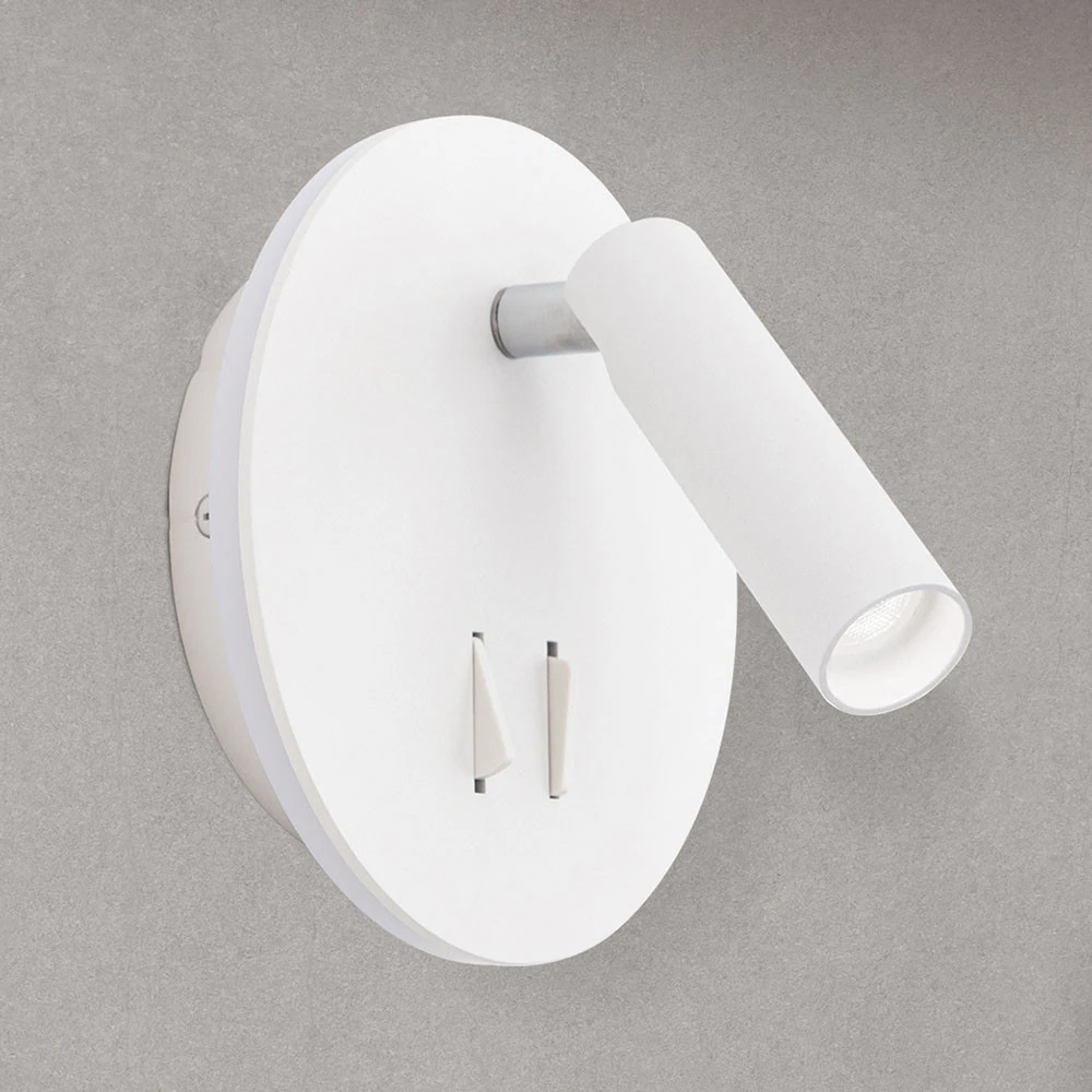 Design Contemporain Applique LED Lenny à 2 sources lumineuses, blanche