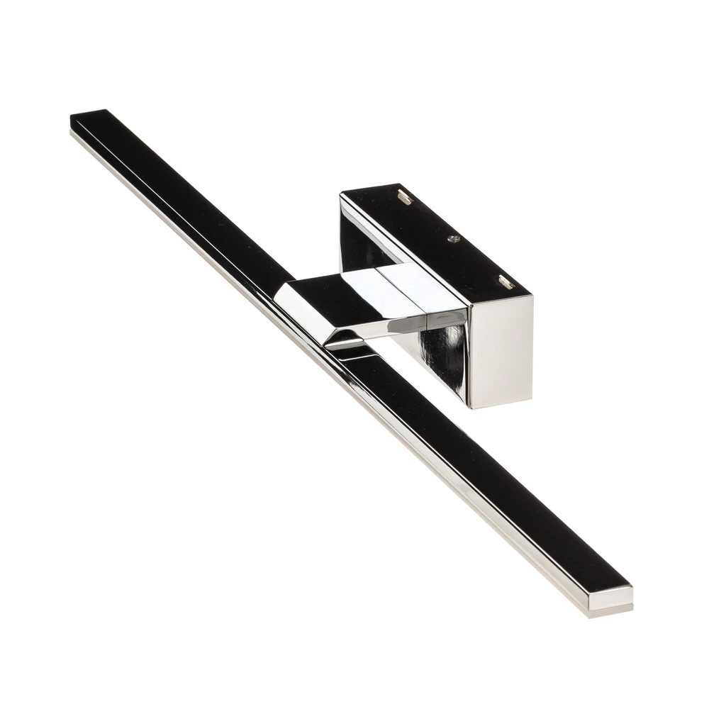 Design Contemporain Applique murale LED Miroir 60 cm acier chromé 3000K