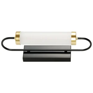 Design Contemporain Applique murale à LED en métal noir et doré HENRY