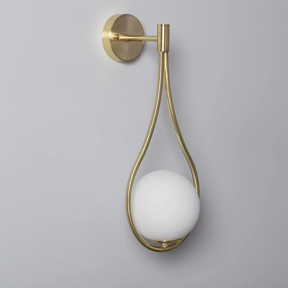 Design Contemporain Applique murale en métal et verre, modèle Moonlight