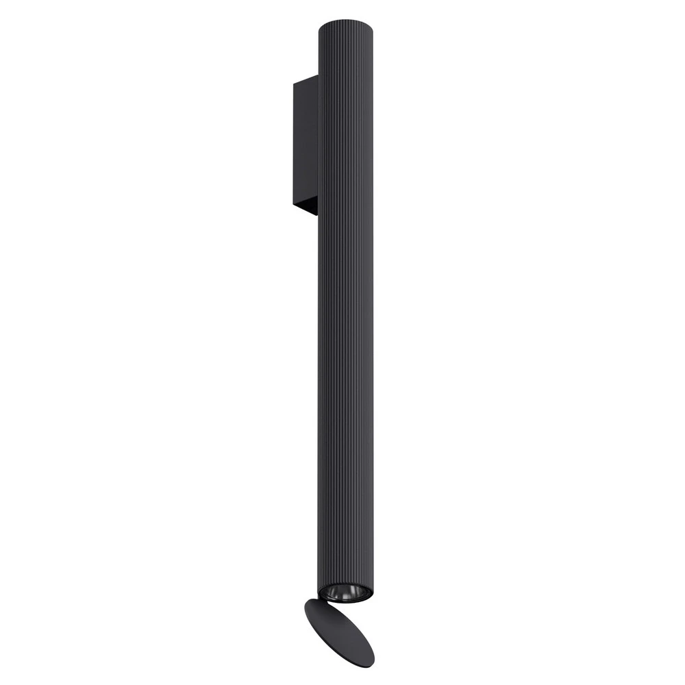 FLOS Flauta Riga applique murale LED 1-10V noir 225mm avec interrupteur intégré