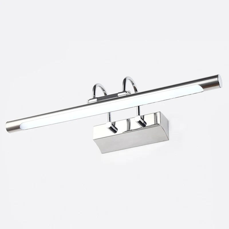 Lampe de vanité en acier inoxydable en forme de tube Simplicity LED Chromé Applique murale